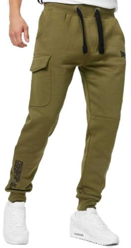 Lonsdale TWEEDMOUTH Pants, Olive/Black, L Men's