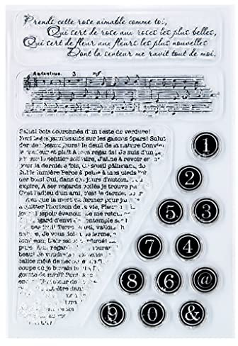 DDOUJOY Text-Hintergrund, klare Stempel für Kartenherstellung, Dekoration und DIY, Scrapbooking, 3022416