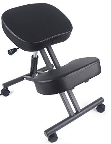 Ergonomischer Kniender, höhenverstellbarer Kniender Hocker für Zuhause und Büro Korrektur der Haltung, Kniestuhl, für Zuhause und Büro Korrektur der Haltung, Schwarz