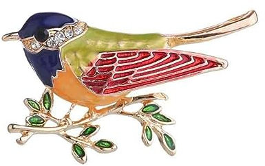 YAHOYA Broche d’Oiseau en émail Épingles à Bijoux Épingles et Broches en Strass pour Femmes Broche de Luxe pour vêtements Foulards Accessoires de Mariage