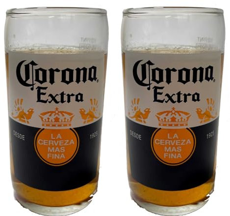 TUFF LUV Corona Lot de 2 verres à bière officiels Nucléated Extra demi-pinte