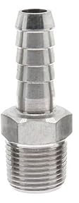 4 mm 6 mm 8 mm 10 mm 12 mm 14 mm 16 mm Schlauchtülle 1/8 Zoll 1/4 Zoll 3/8 Zoll 1/2 Zoll BSP NPT Außengewinde 304 Edelstahl Hochdruckrohrverschraubung (Size : BSP1I8 to 4mm)