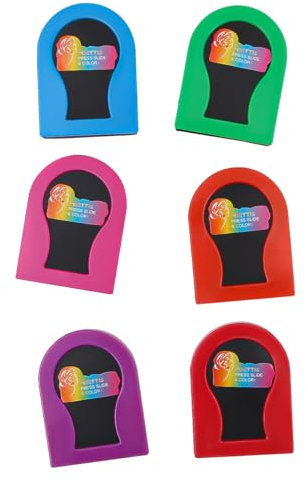 Alnicov 6 Colori Gesso per Capelli Tintura Gesso per Capelli Lavabile Gesso per Capelli Luminoso temporaneo Portatile Non appiccicoso? (Rosso, Rosa, Arancione, Azzurro, Viola, Verde)