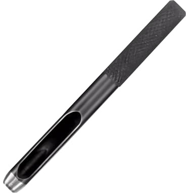 Leliafleury Lochstanzer aus Karbonstahl, 11 mm, rund, für Uhrenarmband, Gürtel, Leinwand, Papier, Kunststoff, Schwarz