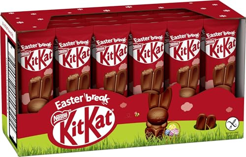 Nestlé KITKAT Mini-Osterhase Impulsformat aus Milchschokolade, kleine Schokofiguren mit Knusperstückchen, 30er Pack (30 x 29g)