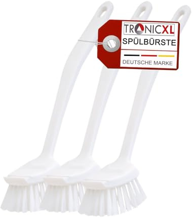 TronicXL 3X Profi Gastro 240mm Reinigungsbürste Spülbürste Gastro Küchenbürste Bürsten Spülbürsten z.B. für Gläser Teller Monsieur Cuisine Connect Termomix