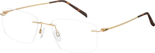 CH TITANIUM PERFECT CHARMANT Brille mit Sehstärke für Herren optional mit Sonnenbrillentönung oder Blaulichtfilter, Rechteckig, gefertigt aus Titan, Modell: 29718 (inklusive Brillenetui)