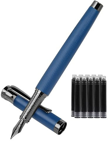 BOCIYER Luxus Füllfederhalter Set, feine Feder, bestes Stiftgeschenkset für Männer & Frauen, Büro, Kalligraphie füller - Blau