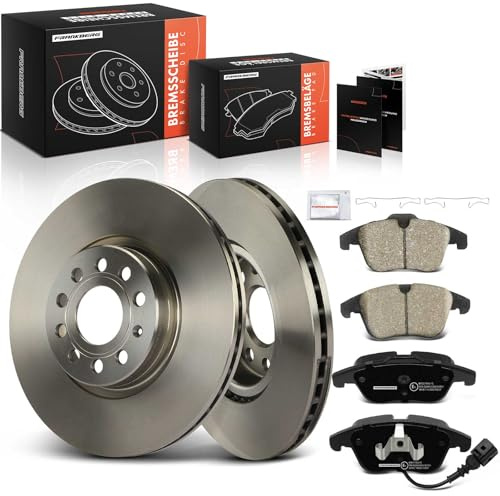 Frankberg 1x Frankberg Discs Brake Disk + 4x Front brake pads 1K0615301D | Compatible with: Q3 8UB 8UG, T.i.g.u.a.n 5N, S.h.a.r.a.n 7N1 7N2, A.l.h.a.m.b.r.a 710 711