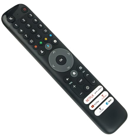 RC833 GUB1 Télécommande Compatible avec TCL LED LCD TV 50C643 55C745 | 65C643 75P745 85V7A 75C641 75C845 98P745 50C805 50C745 65C745 43C643 50C645 50QM8B 55C641 55C643 55C749 55C845