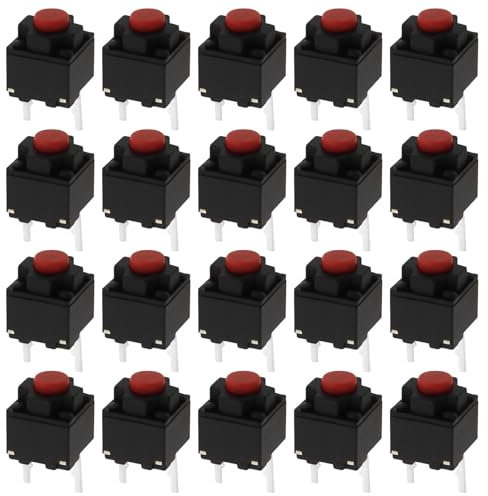 SG Store 20 Pieza Uds Interruptor de Botón Táctil 6x6x7,3mm Interruptor Micro Tacto para Electrodomésticos Equipos de Seguridad Productos Electrónicos de Juguete