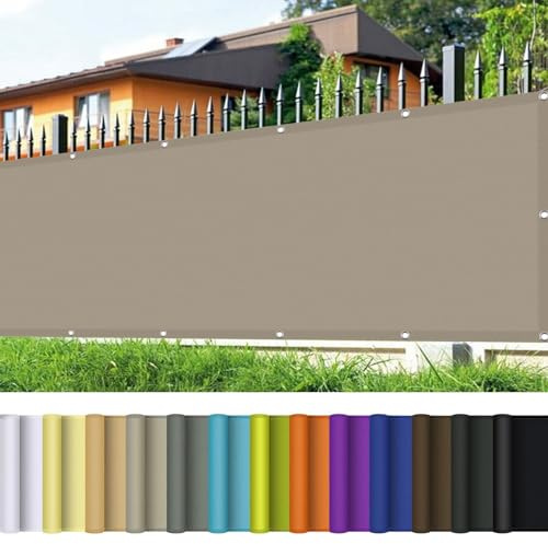 Sonnensegel Quadrat Wasserdicht 65 x 550 cm Wasserdicht Baldachin Garten Segel Premium PES Polyester Imprägniert für Garten Terrasse Outdoor Camping, Taupe