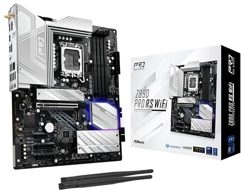 ASRock Z890 Pro RS WiFi 6E Intel Core Ultra LGA1851 RL-ILM ATX Motherboard DDR5 8666 MHz 256 GB Thunderbolt M.2