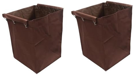 YHHLWXMDZ Bolsa De Repuesto para Carrito De Lavandería Industrial, Bolsa De Forro Impermeable Extraíble, Revestimiento De Coche De Limpieza De Material No Tejido(Brown)