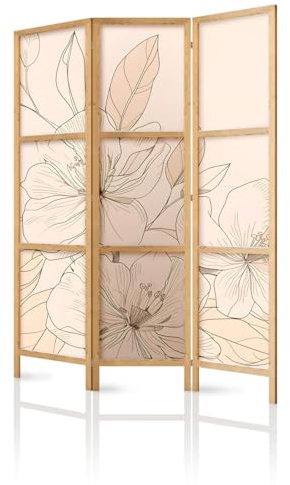 framed concept - Paravent Raumteiler aus Holz 135x172 cm, 3-teilig, einseitig, im orientalischen Stil