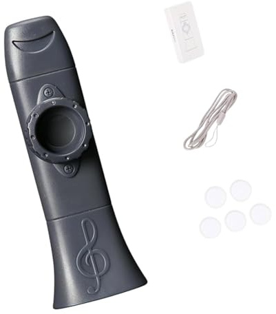 Oshhni Kazoo leicht zu lernen verstellbarer Ton Mundflöte für Musikliebhaber Kinder Geigen Klavier, Grau