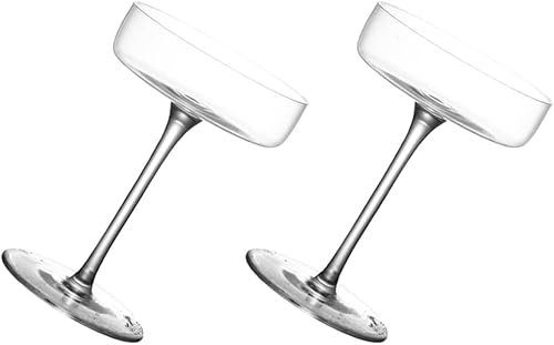 Bicchiere da cocktail con piedini in cristallo: 2 pezzi ciotole da dessert trasparenti, bicchieri for bevande in vetro, bicchieri for assaggi di zuppa inglese, coppette for gelato, bicchieri da Martin