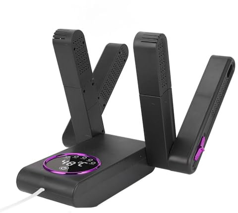 Sorandy Asciugatrice di Avvio, Doppio Braccio Angolo Regolabile Asciugatura Rapida Essiccatore di Scarpe Portatile con Timer, Ascoltazione | Rack di Asciugatura Pieghevole per Casa (#2)