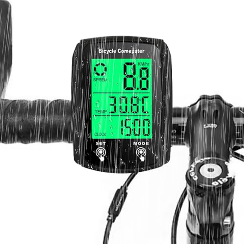 Cykeldator 19 funktioner IP54 vattentät cykelhastighetsmätare mätare med LCD-bakgrundsbelyst pekskärm cykel hastighetsmätare cykeldatorer