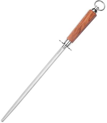 KINTIF Sharpening Steel 12 inch Professional Honing Rod Knife Sharpener, Fine Lines, High hardness, Knife Honing Steel Knife steel