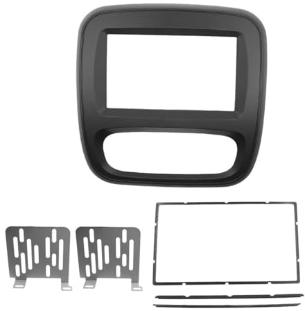 Marco Panel DVD Radio De Coche Doble DIN Cubierta Audio Estéreo 2DIN Panel Tablero para Renault para Trafic 2015 GFVFGNLNNA