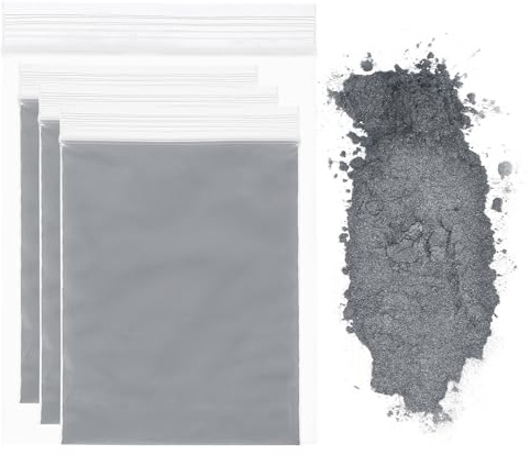 QUARKZMAN 15g/0.53oz Polvere Di Mica, Resina Epossidica Naturale 400 Mesh Pigmenti Perlescenti Per Resina Colata, Vernice Per Auto, Candele, Smalti Fai Da Te E Artigianato, Grigio Scuro