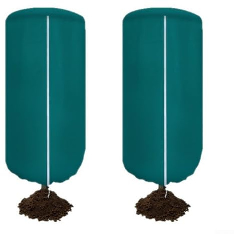 HEBEOT 2 fundas de protección contra heladas para plantas, tela no tejida a prueba de frío, tela anticongelante con cremallera y cordón para árboles frutales, arbustos y plantas de jardín, 120 x 180
