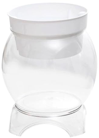 Aquarium aquaponique, Bol à Poissons en Plastique Transparent avec Support et jardinière, Aquarium sain de 1 Gallon pour Plantes d', réservoir aquaponique S, hydroponique, Petit, aquar