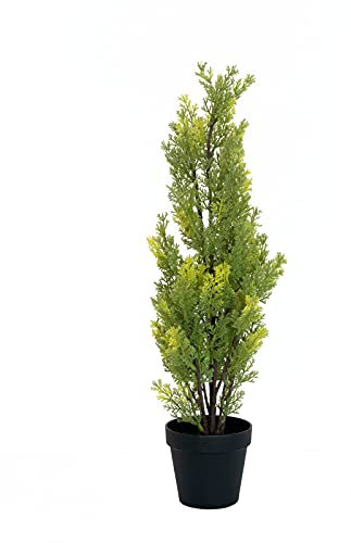 Cypress Leyland 60cm Artificial Fake Plastic Plant Foliage Flower Decor Conifers