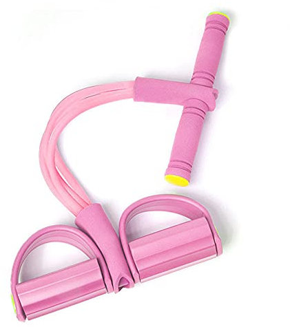 HUOQILIN Sit-up Core Abdominal Trainer Vier-Röhren-Widerstandsband Shape-up Trainer Pull Rope Training Fitnessgeräte Bauchmuskeltraining Unisex Yoga Fitnessgeräte,B