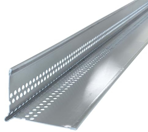 Fassadenprofile Kiesfangleiste 250cm, 80 x 90mm Aluminium | Dachrandprofil mit Tropfkante, Ideales Abschlussblech für ein Flachdach, Terrasse schützen, Kieswinkel und Tropfkantenprofil
