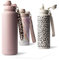 MAMEIDO Thermosflasche mit Strohhalm 1,2l, auslaufsichere Trinkflasche Edelstahl isoliert, Wasserflasche BPA-frei mit Trageschlaufe, Water Bottle Sport (Powder Blush, 1200ml)