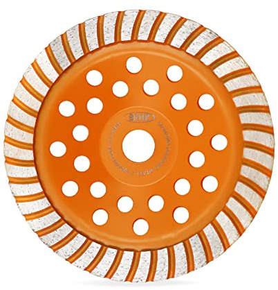 BGTEC Diamant-Schleiftopf für Beton - 180mm Winkelschleifscheibe mit 22.23/15.875mm Unterlegscheibe zum Schleifen von Granit, Marmor, Beton, Ziegel, Mauerwerk