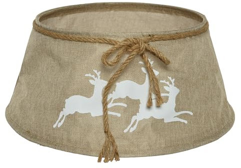 Weihnachtsbaumrock aus Jute 56x25cm für Bäume bis 240cm 1 Stück - Abdeckung Weihnachtsbaumständer - Christbaumständer Hülle - Weihnachtsbaumdecke - Weihnachtsbaumkragen - Tannenbaum Korb - Braun