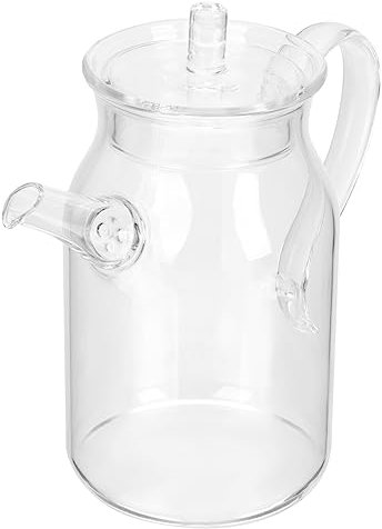 Jarra de plástico Jarra de agua pequeña Jarra naranja Tetera de mano Tetera grande Tetera decorativa filtro para oficina Hervidor portátil/535 (Color: Transparente, Tamaño: 12,8 x 6 cm)