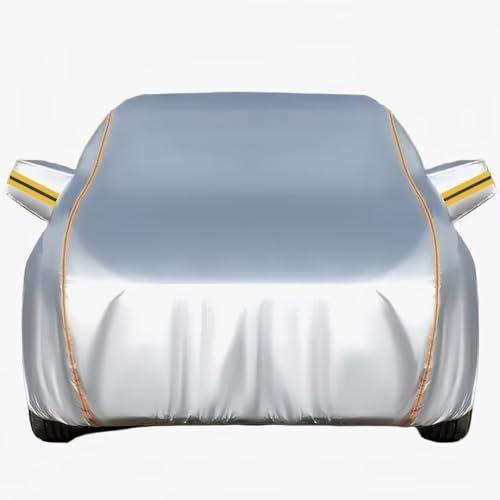 Wasserdicht Autoabdeckung für Skoda Karoq |Vollgarage Autoplane Auto Abdeckplane mit Türreißverschluss, Winddichte Bänder für Sonne Schnee Regen Staub Schutz