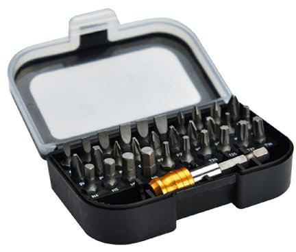 31 Pezzi Punte Avvitatore, Inserti Per Avvitatore, Set Punte Avvitatore,Cacciavite a Percussione, Per Avvitare Phillips, Pozi, Slotted, Hex,Accessori Trapano Cacciavite