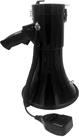 WxuuLTGJR Mégaphone Amplificateur de Voix Haute Puissance Portable Classique mégaphone 50w et sirène avec Haut-Parleur Bullhorn à contrôle du Volume Plus Clair