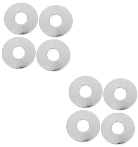CANIGHT 8stücke Teiliges Edelstahl Wandabdeckungen Dekorative Rosettenplatten Für Rohre Installieren Korrosionsbeständig Für Heizungen Und Wasserleitungen