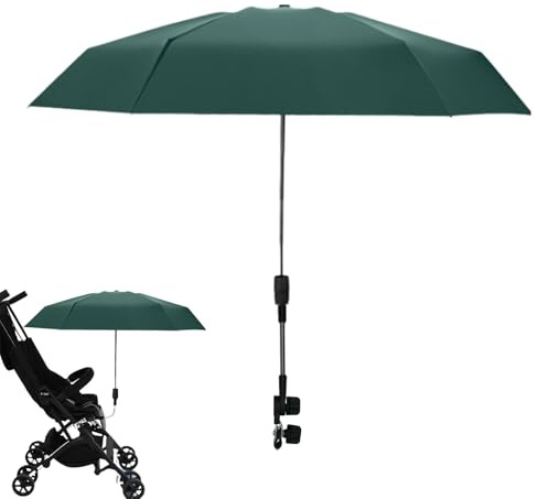 Clip- stolparaply, baby-paraplybarnvagn, barnvagns-paraply, 360° justerbart barnvagns-solskydd, parasoll för barnvagn, UPF 50+, för klippning, för barnvagn, Ki