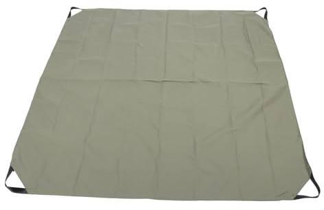 Sacco Raccolta Foglie Pieghevole 147x147 cm in Tessuto Oxford 600D con Rivestimento PE Impermeabile, Grande Capacità per Rifiuti da Giardino, Copertura Sabbiera e Griglia, Manici
