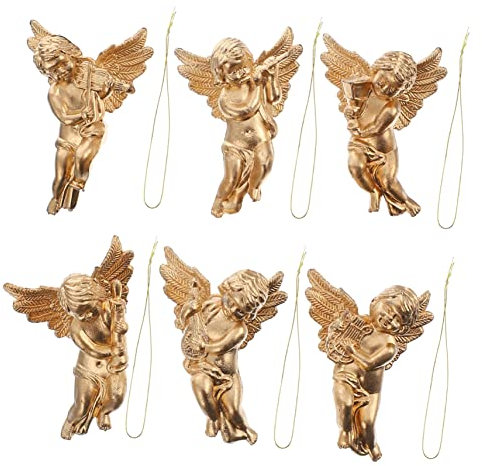Zerodeko Weihnachtsanhänger Zum Aufhängen -teilig Engelsdekorationen Christbaumschmuck in Engelsform für Die Weihnachtsbaumdekoration