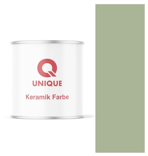 Q UNIQUE Keramikfarbe 2L - Hochdeckende Wand- und Deckenfarbe | Tiefmatte Innenfarbe | Langlebige Qualität | Grün | Scheuerfest | Abwaschbar | Ideal für Küche, Bad, Wohnzimmer und Flur | 2 Liter