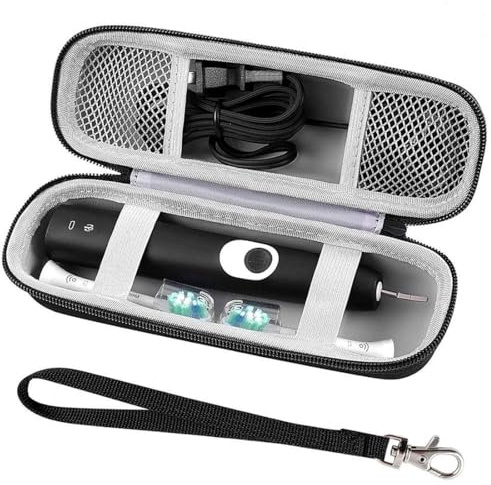 ZEPIQOR Elektrische Zahnbürste Reiseetui für Orall B Pro/Phlips Sonicare Electric Toothbrush, Tragbare Hartschalen eise-etui für orall b aufsteckbürsten und Zubehör (Schwarz)