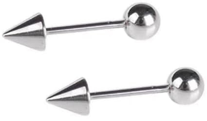 Niaspi Spike Ball 4mm Screw Barbell Earrings for Women Men Unisex Titanium Steel Vintage Sharp Awl Cartilage Helix Punk Rivet Devil Ear Statement Piercing Studs Earring Jewelry