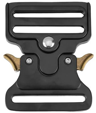 THKO Gürtelschnalle Herren 50mm, Matt Schwarz Robuste Metall Schnalle Moderne Gürtelverschluss für Männer Ideal für Ledergürtel Rucksack Outdoor Taktische Gürtelschnalle