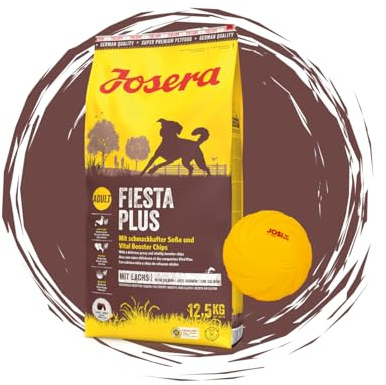 Josera - Hundefutter - Josera Exclusive FiestaPlus - Trockenfutter mit Geflügel, Lachs & Vital-Chips 12,5 KG + Goodie Frisbee