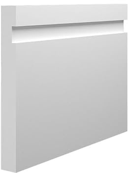 15mm Grooved MDF Skirting Board - 145mm x 18mm x 4200mm, White Primed (Pack of 4)
