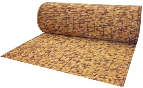 Paravento in bambù naturale, altezza 1 m/1,3 m/1,6 m, protezione da vento e sole, ideale per balconi, terrazze, giardini, piscine, recinzioni decorative con canne.