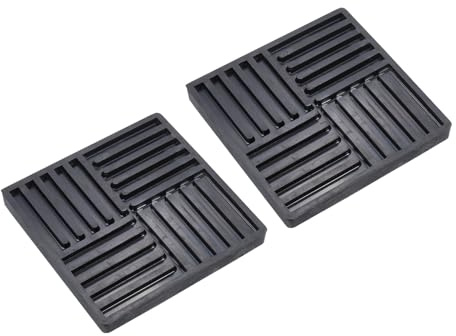 Rubber Anti-Vibration Pads, 2 Pcs Vibration Isolation Mats 8 x 8 x 0.8 for HVAC, Air Conditioner, Air Compressor, Washer, Dryer, Black